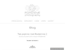 Tablet Screenshot of blog.foto-eve.pl